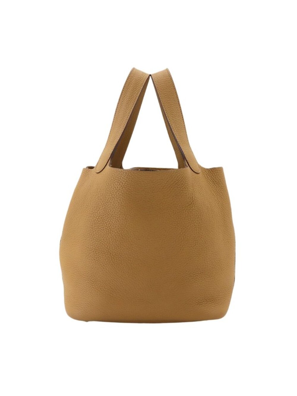 Hermes Picotin Lock 22 Hand Bag Taurillon Clemence Biscuit Gold
